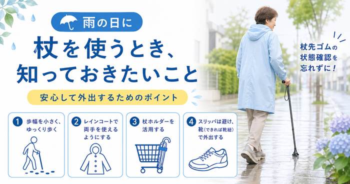 雨の日に杖を使うとき、知っておきたいこと