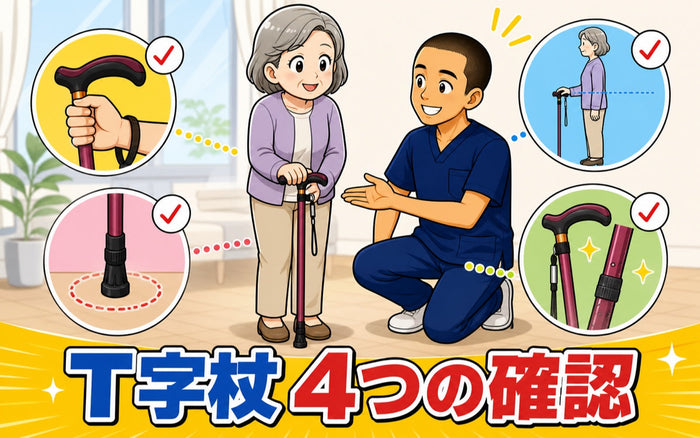 T字杖の正しい使い方｜安全に歩くためのポイント