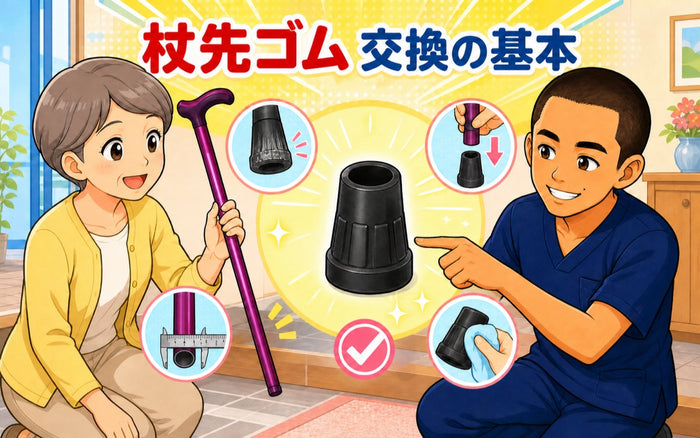 杖先ゴムの交換方法｜外し方・測り方・手入れ