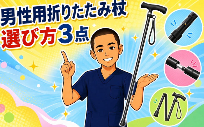 男性用折りたたみ杖で失敗しない選び方3点